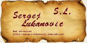 Sergej Lukanović vizit kartica